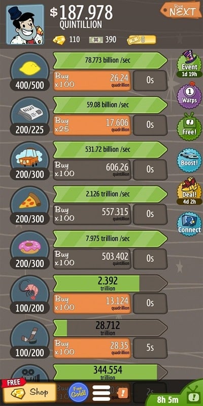 AdVenture Capitalist 9.5.2 (Unlimited money, tickets)