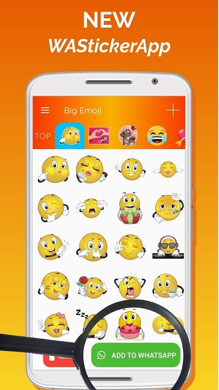 Big Emoji sticker for WhatsApp 12.6.0 (Premium Unlocked)