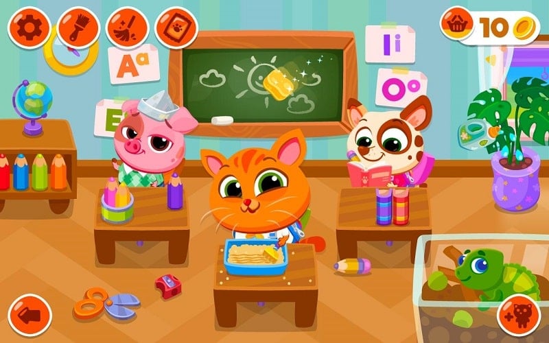 Bubbu School 1.44 (Unlimited money, unlocked)