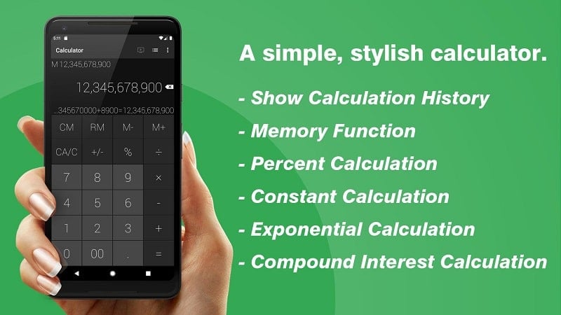 Calculator – Simple & Stylish 2.4.8 (Unlocked Pro)