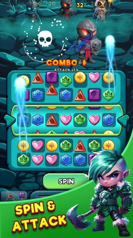 Cards Storm Spin & Battle 1.0.42 (Menu/Damage Multiplier/Defense/Instant Win/Heal All Team/Hit All Enemies)