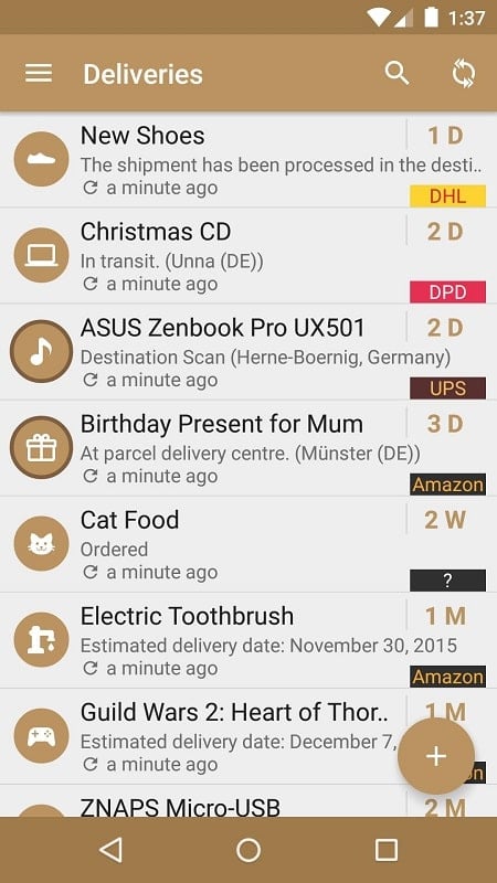 Deliveries Package Tracker 5.8.1 (Unlocked Pro)