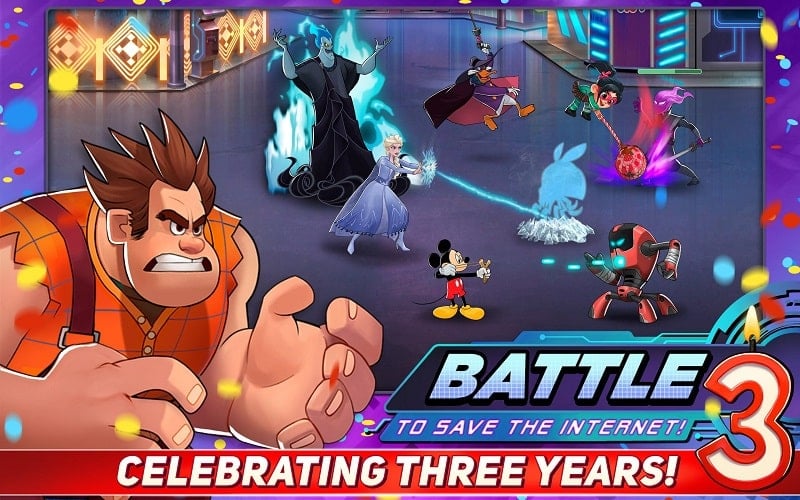 Disney Heroes: Battle Mode 6.8 (Unlimited skills/Freeze enemy)