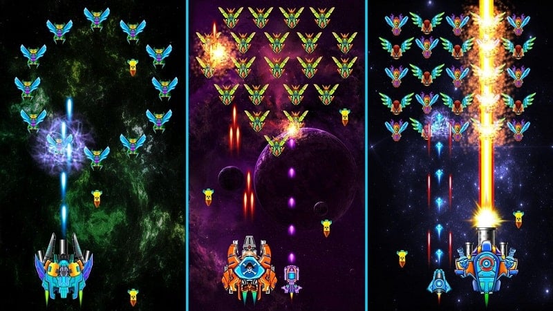 Galaxy Attack: Alien Shooter 60.9 (Menu/Unlimited money, high damage)