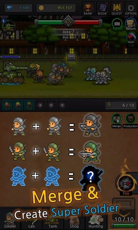 Grow Soldier 4.6.6 (Unlimited money/God mode/Max level)