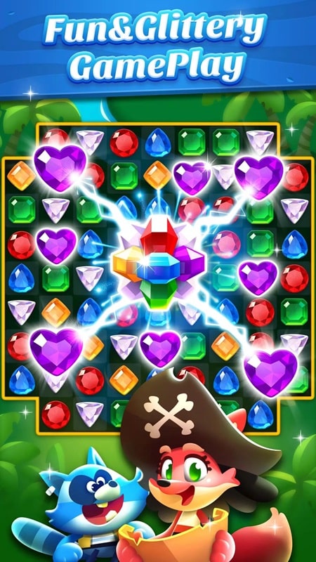 Jewel Pirate: Match 3 8.9.3 (Unlimited loves)