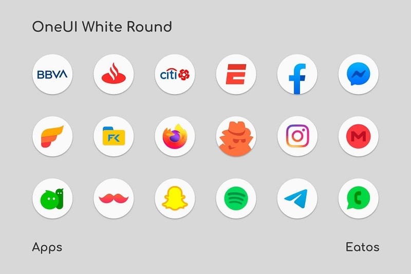 OneUI 3 White – Round Icon Pack 4.7 (N/A)