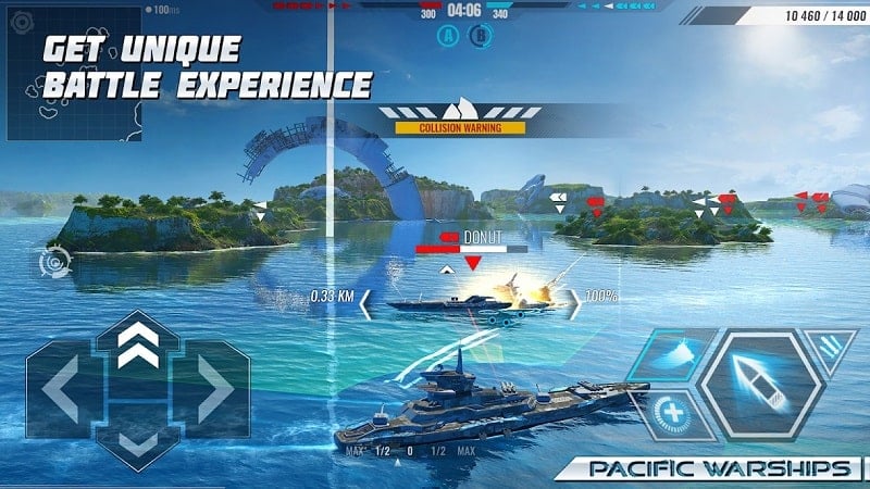 Pacific Warships: Naval PvP 1.1.26 (Unlimited ammo, No reload)