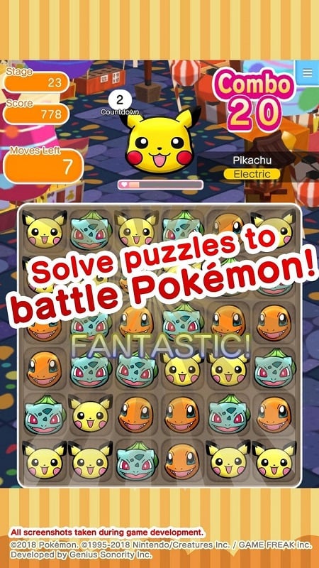 Pokémon Shuffle Mobile 1.16.0 (Menu, High Damage/Reward/Moves)