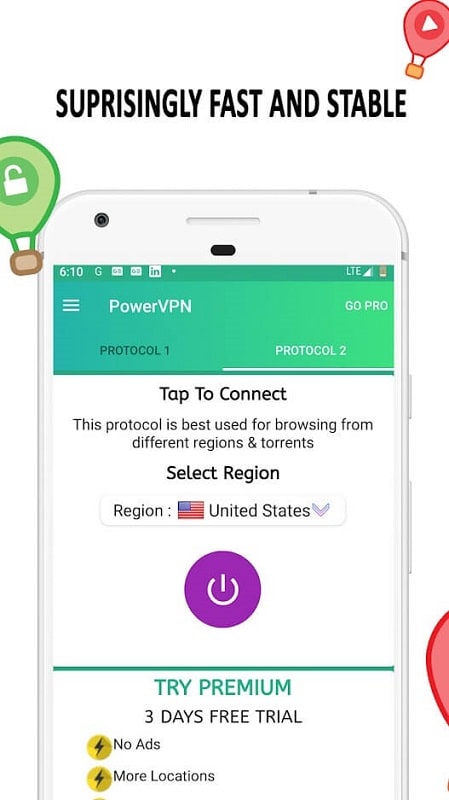 Power VPN 2.1.1 (Unlocked Pro)