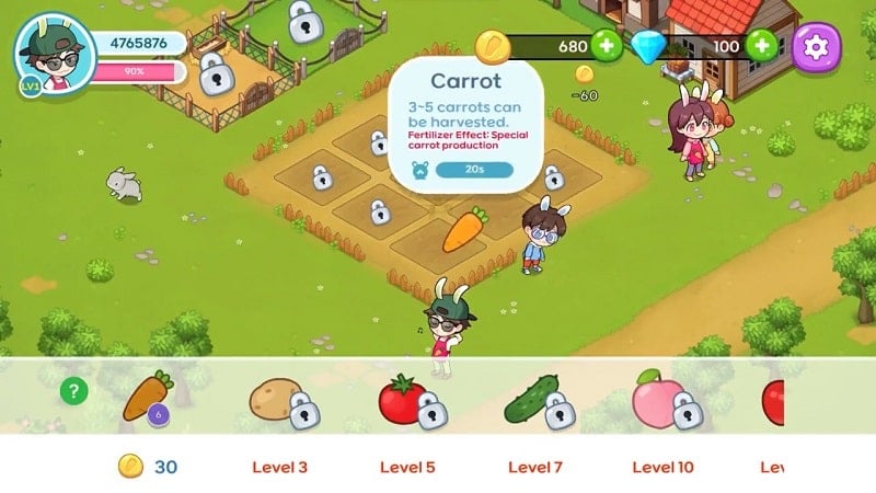 Rabbit Family’s Carrot Farm 1.3.3 (Menu/Unlimited money)