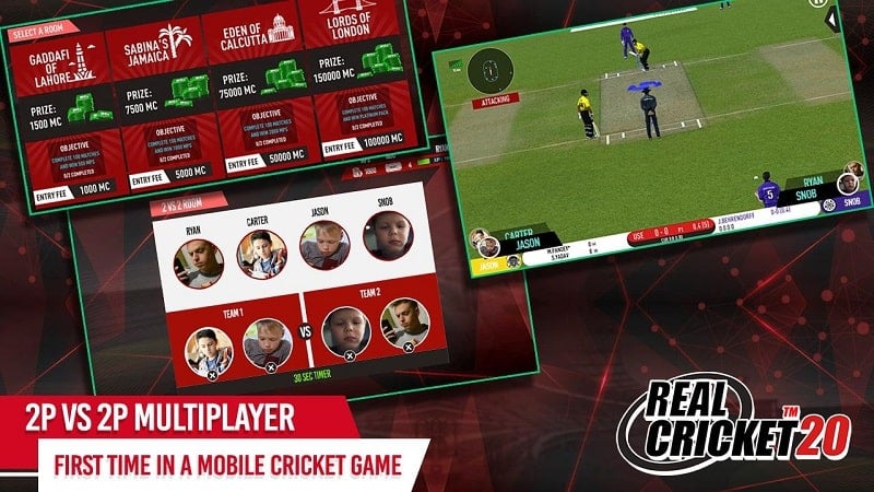 Real Cricket 20 5.7 (Unlimited Money/Max Xp/Unlocked/Menu)