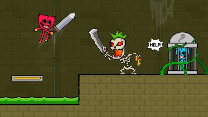 Red Stickman: Stick Adventure 2.7.9 (Unlimited money, skins)