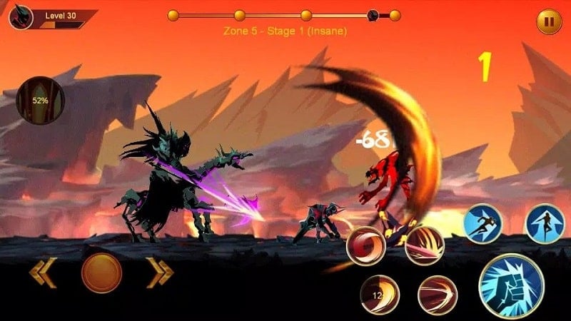 Shadow fighter 2: Ninja fight 1.27.1 (Menu/God mode/Onehit/High Reward)