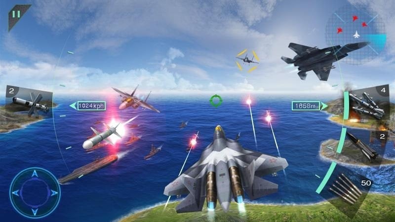 Sky Fighters 3D 2.6 (Unlimited money, high rank, exp)