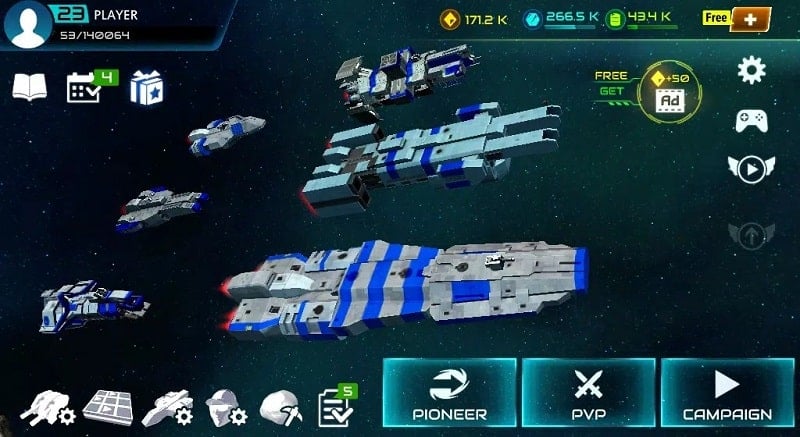 Starship Battle 2.3.3 (Unlimited Diamonds/Minerals/Gas.)