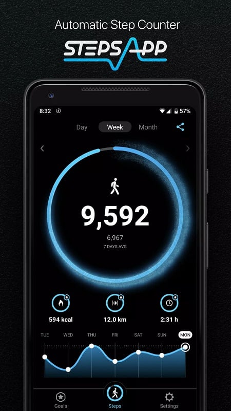 StepsApp Pedometer & Step Counter 5.1.19 (Unlocked Pro)