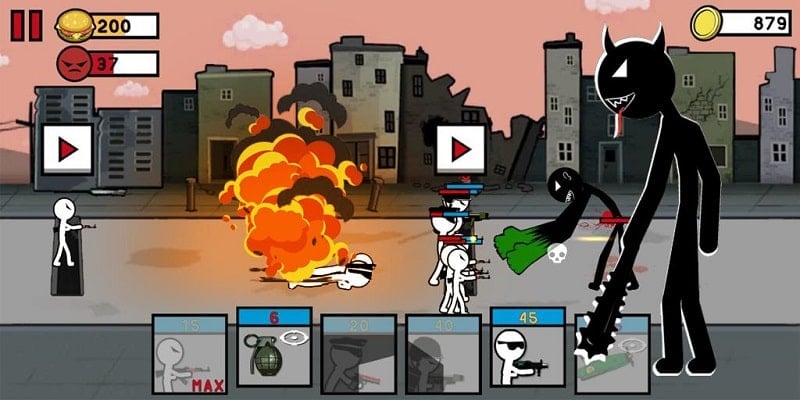 Stickman Army: World War Legacy Fight 2.4 (God mode)