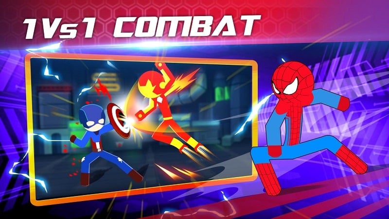 Super Stickman Heroes Fight 4.0 (Unlimited money, heroes)