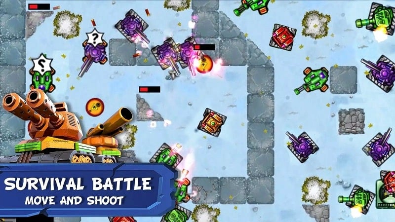 Tank Battles 2D 1.1.8 (Menu, Unlimited Money/Immortality/Damage)