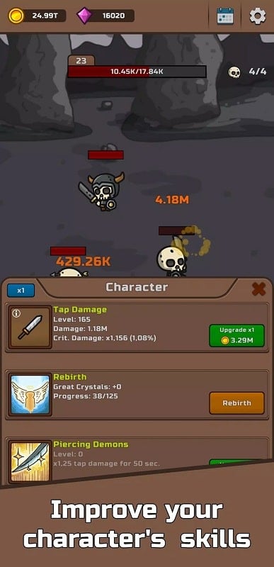 Tap Dungeon: RPG Idle Clicker 0.6.7 (Menu, Unlimited money/Attack multiplier)