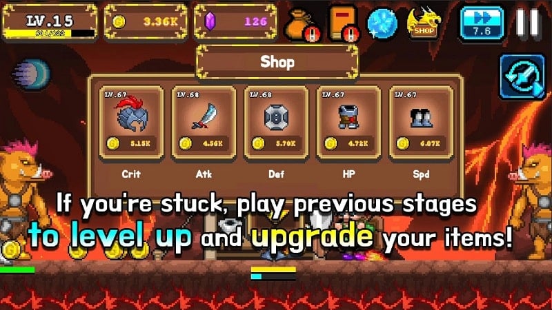 Tap Knight 1.1.17 (Unlimited money/God mode/Onehit)