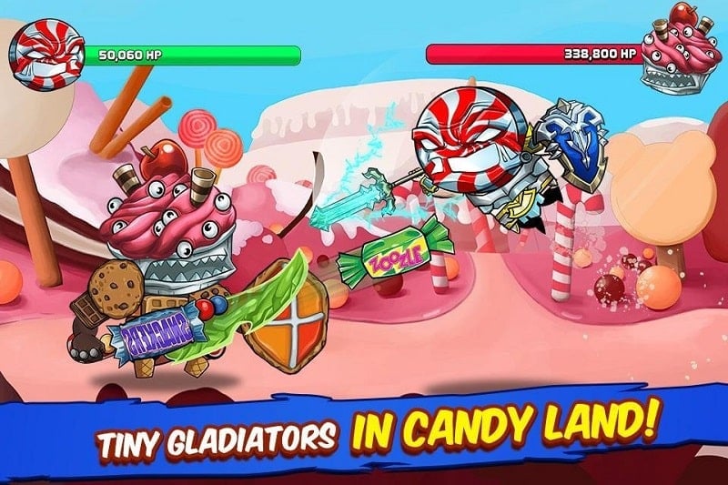 Tiny Gladiators 2.5.1 (Menu, Unlimited money/High damage/God mode)