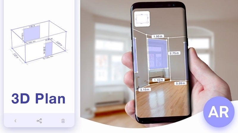 AR Plan 3D Tape Measure, Ruler 4.8.15 (Unlocked Premium)