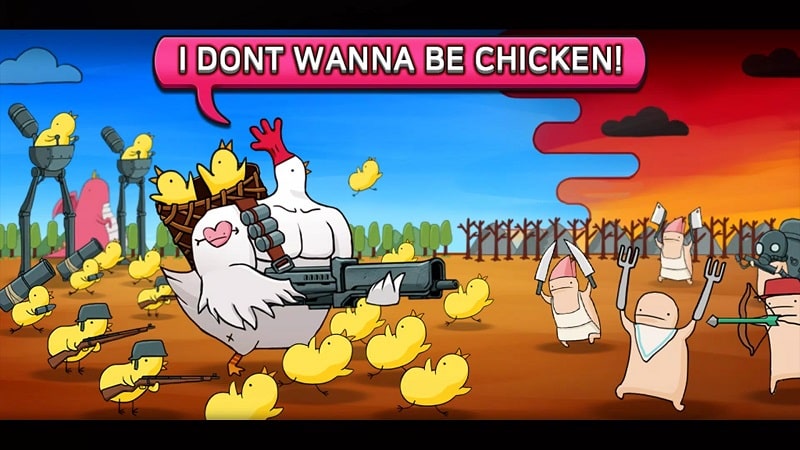 Chicken VS Man 1.040 (Unlimited upgrade)