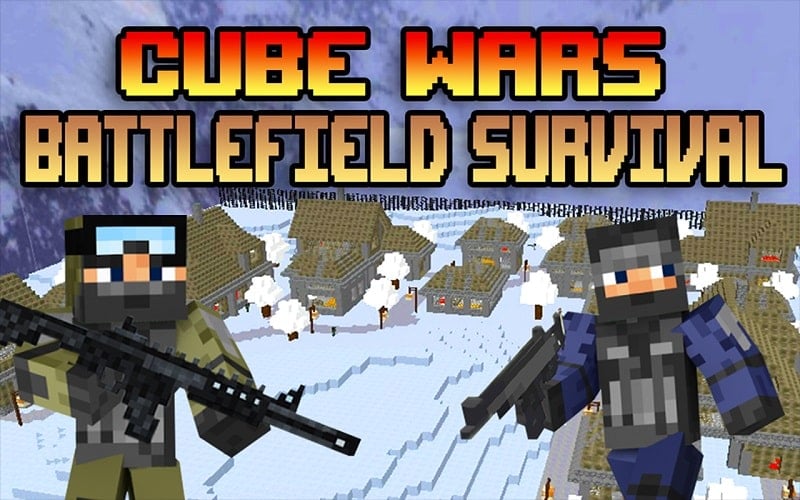 Cube Wars Battle Survival 1.83 (God mode, dumb enemy)