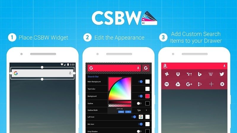 Custom Search Bar Widget CSBW 2.1.5 (Pro Unlocked)