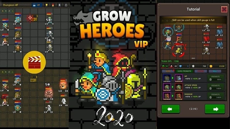 Grow Heroes VIP 6.2.2 (Menu/Damage multiplier/Free shopping)