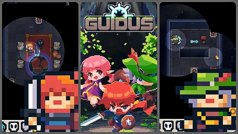 Guidus: Pixel Rogue-like RPG 1.2032 (Menu, God mode/Onehit)