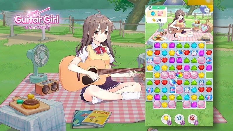 Guitar Girl Match 3 1.2.11 (Unlimited moves)