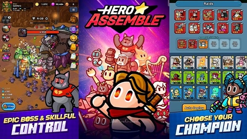 Hero Assemble: Epic Idle RPG 1.10.02 (Menu/God mode/Damage/Defense Multiplier/Always Crit)