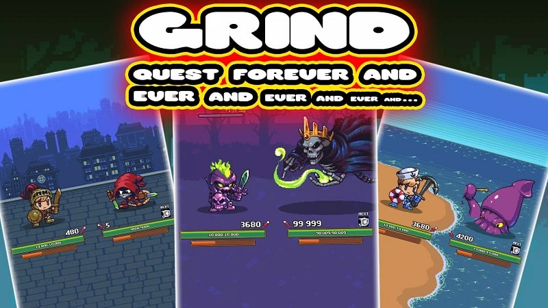 Idle Grindia: Dungeon Quest 0.4.004 (Free upgrade/Dumb enemy)