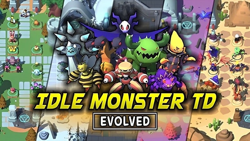 Idle Monster TD Evolved 75.0.1 (Menu, High Damage/Max Range)