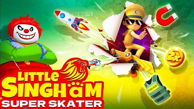 Little Singham Super Skater 1.0.355 (Menu/Unlimited spins)