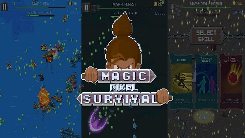 Magic Pixel Survival 1.26 (Menu/Unlimited money/God mode/One hit)