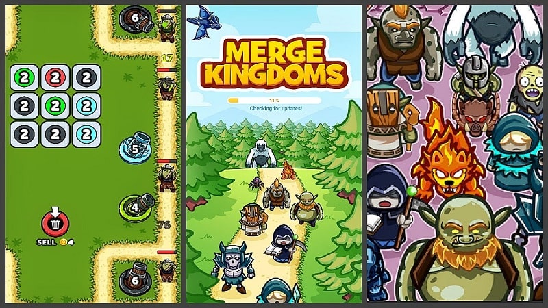 Merge Kingdoms 1.1.19752 (Unlimited money, hammer, cards)