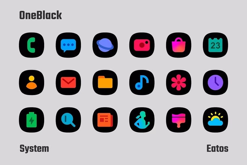 OneBlack Icon Pack 7.0 (N/A)