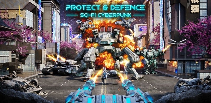 Protect & Defense Sci-Fi Cyber 2.0.6 (Unlimited money/Free upgrades)