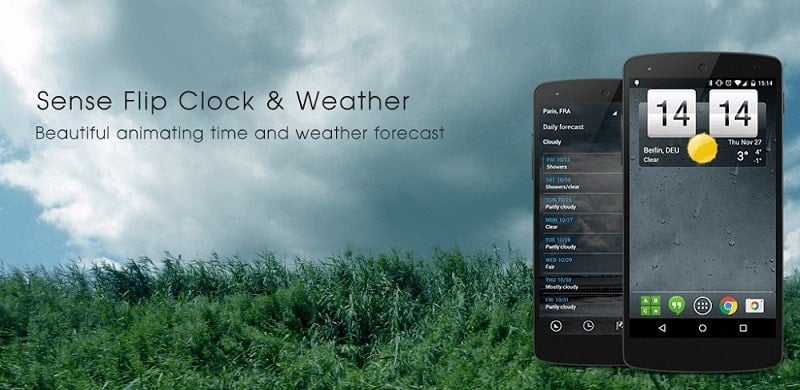 Sense V2 Flip Clock & Weather 7.21.2 (Premium Unlocked)