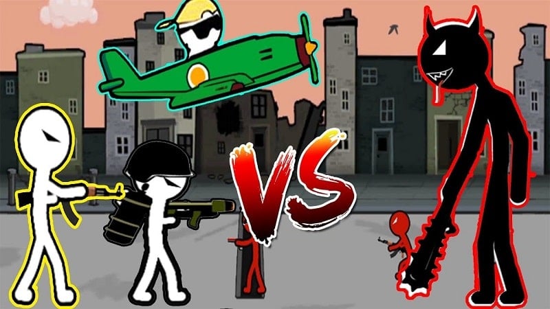 Stickman Army: World War Legacy Fight 2.4 (God mode)