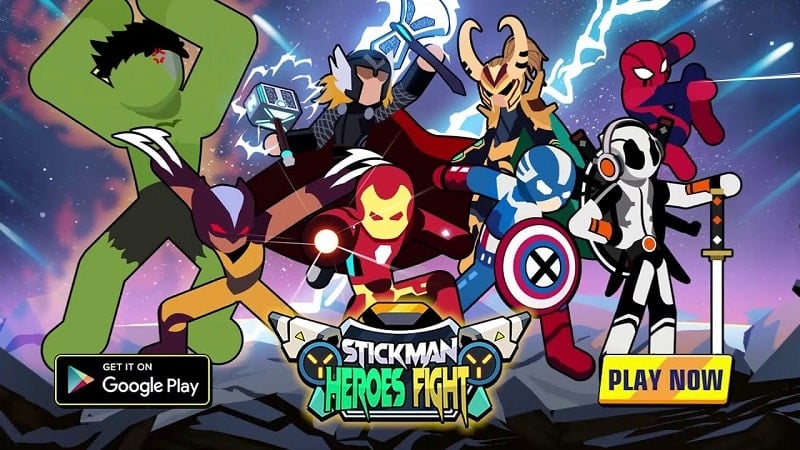 Stickman Heroes 0.4.4 (God mode/Unlimited skill)