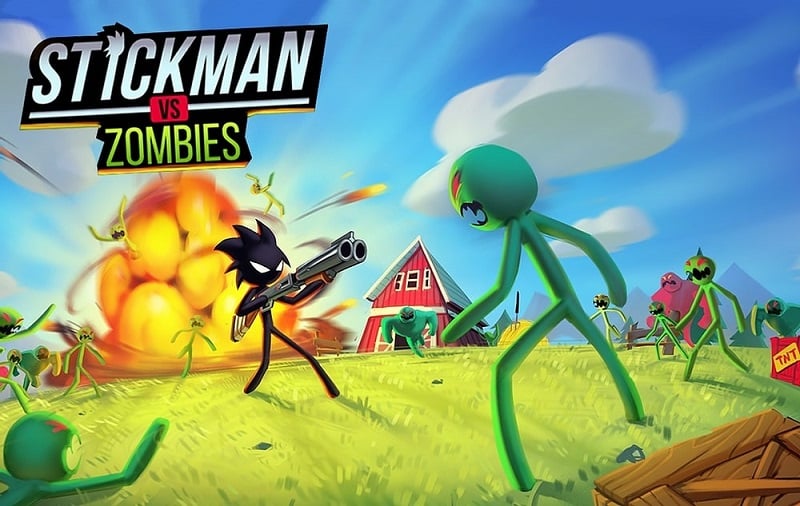 Stickman vs Zombies 1.5.58 (Dumb enemy, god mode)